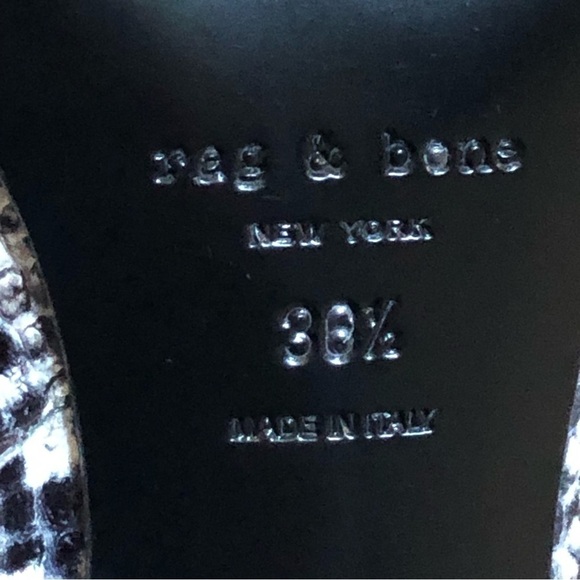 Rag & Bone Beha Boot Snake Print Black White Size 6.5 - Picture 14 of 15